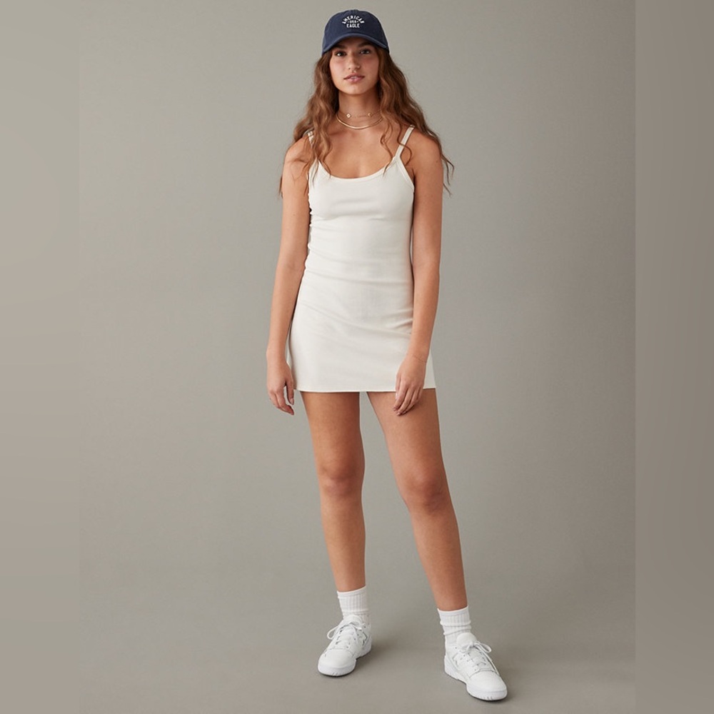 American Eagle Knit Cami Mini Dress - Small - Cream